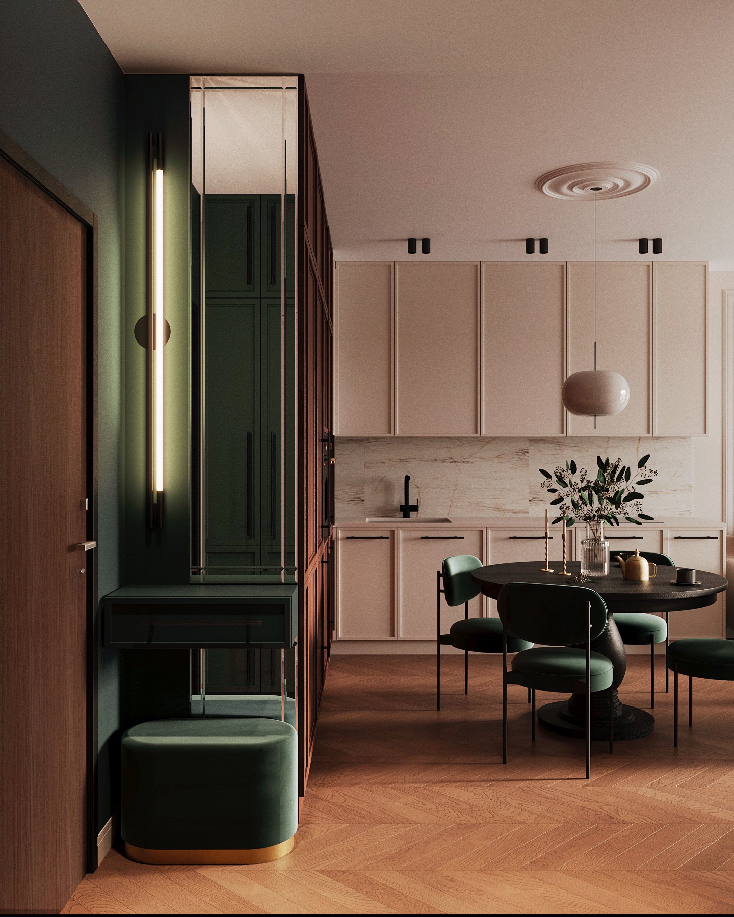 Projekt mieszkania wykonany przez naszych architektów dla młodego klienta, który uwielbia czytać.