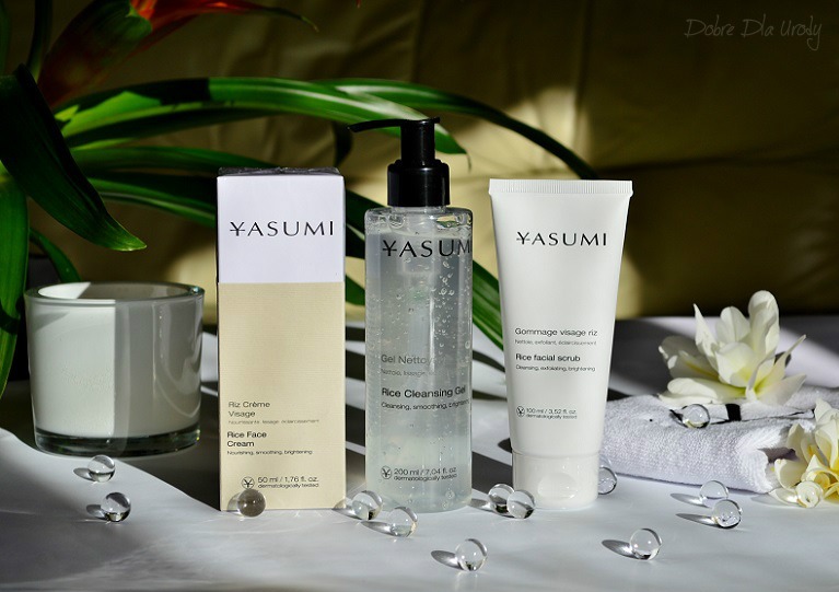 Kosmetyki marki Yasumi seria ryżowa.