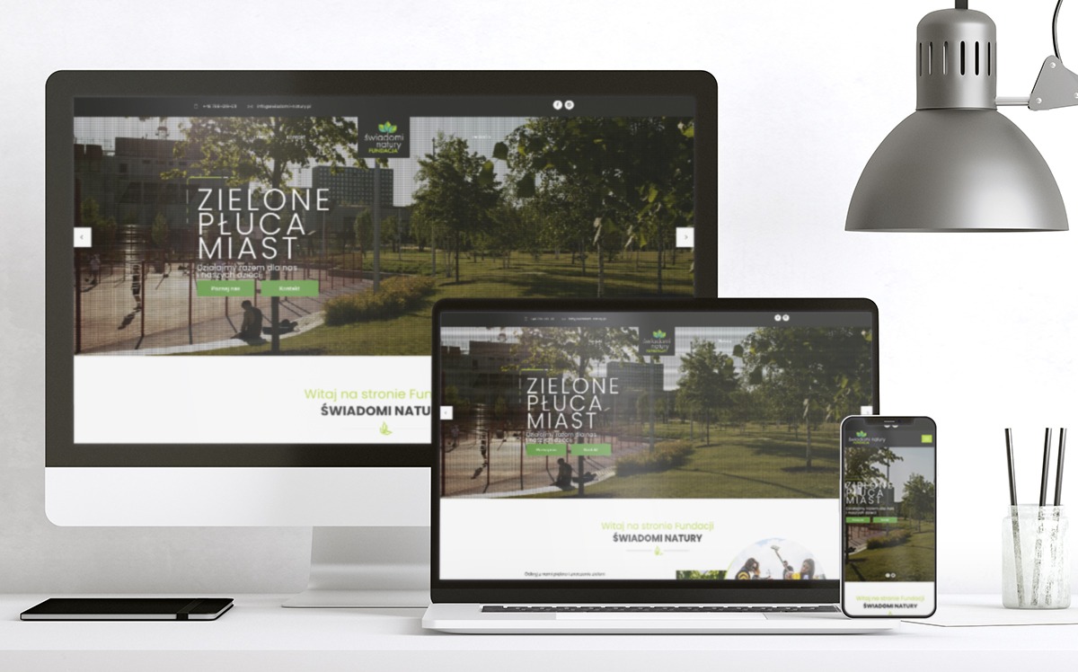 Strona internetowa Fundacji Świadomi Natury.