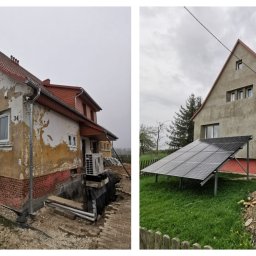 Wykonanie elewacji budynku dawnej szkoły podstawowej zaadaptowanego na cele mieszkaniowe w ramach programu 