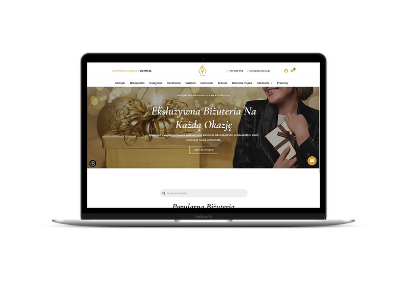 Sklep internetowy Velloria oferujący biżuterię