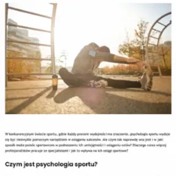 Artykuł blogowy o psychologii sportu