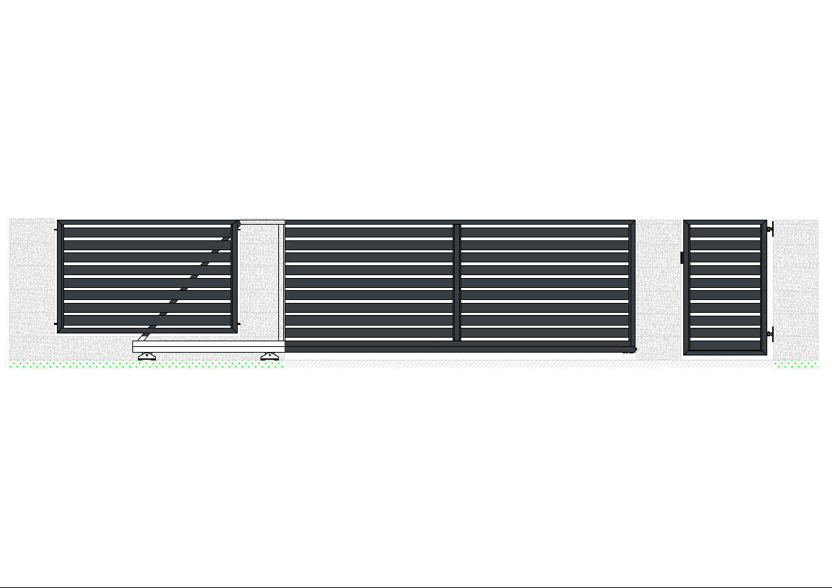 Ogrodzenie żaluzjowe - zestaw