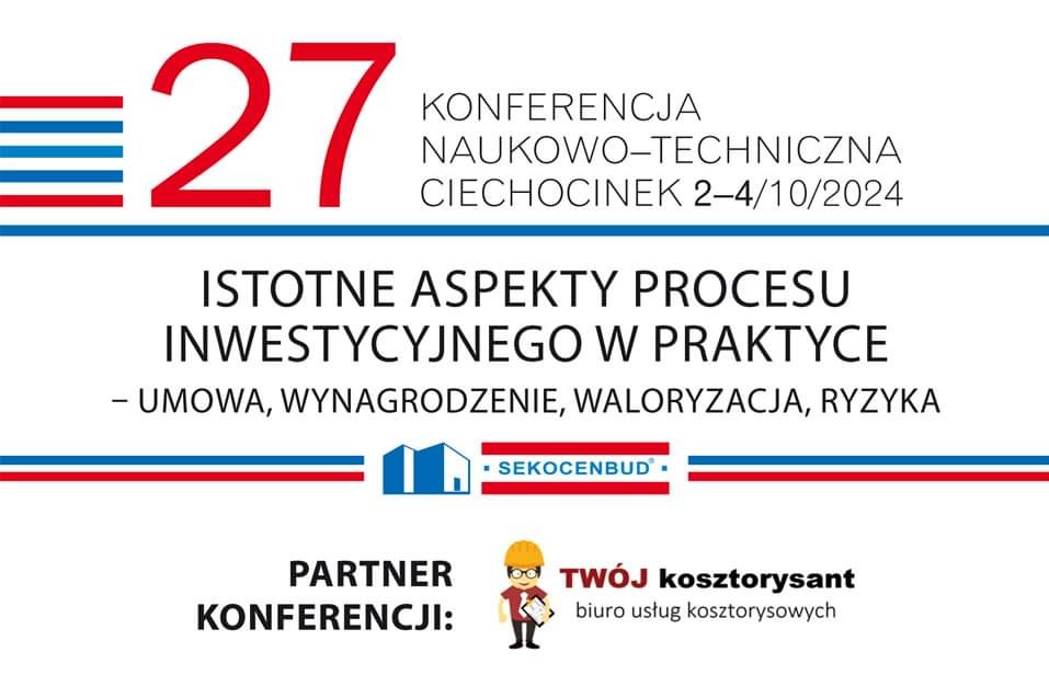 PARTNER - 27 Konferencji Naukowo-Technicznej SEKOCENBUD