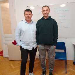 Spotkanie twórcze w Wiedniu ze swoim nauczycielem.