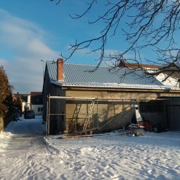 USŁUGI REMONTOWO-BUDOWLANE DANIEL MOSKALEK - Wymiana pokrycia dachowego ze starej dachówki i płyt eternitowych na nową blachę trapezową