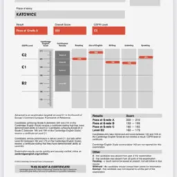 Wynik jednej z naszych uczennic.