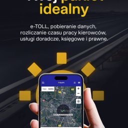 IDEA GPS SPÓŁKA Z OGRANICZONĄ ODPOWIEDZIALNOŚCIĄ - Aplikacja IdeaGPS na smartfonie w dłoni, prezentująca mapę z lokalizacją pojazdu we Wrocławiu. Widoczne dane o prędkości, zużyciu paliwa i sile sygnału GPS.