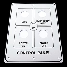 Panel czołowy z przezroczystej pleksi grawerowany
