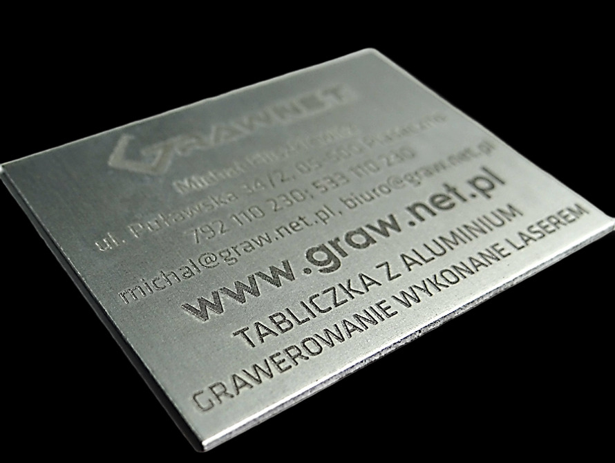 Tabliczka aluminiowa grawerowana