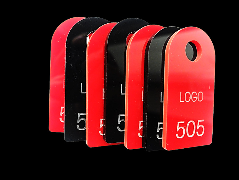 Numerki do szatni z pleksi (akrylu)