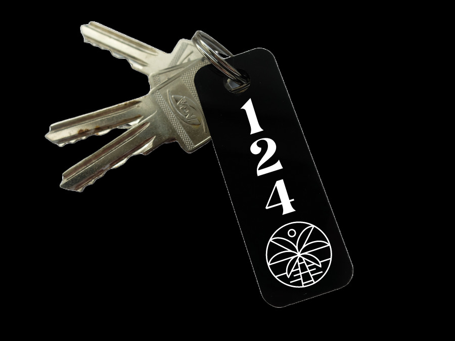 Breloki do kluczy hotelowych z pleksi (akrylu)