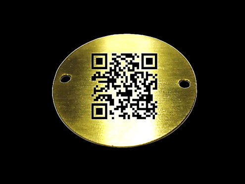 Tabliczki z mosiądzu z kodem QR