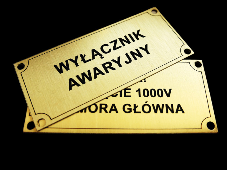 Tabliczka mosiężna grawerowana na zamówienie