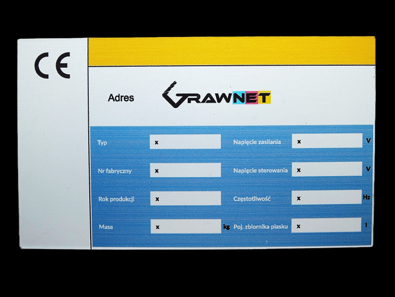 Tabliczka znamionowa aluminiowa z kolorowym nadrukiem na zamówienie