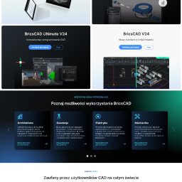 Projekt graficzny dla sklepu internetowego z oprogramowaniem BrcisCAD - Vector Software.