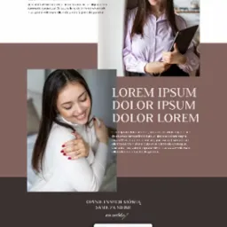 Fragment strony internetowej psychologzksiezyca.pl, prezentujący ofertę usług psychologicznych. Stonowana kolorystyka, zdjęcia uśmiechniętych kobiet, widoczne bloki tekstowe. Projekt zrealizowany...