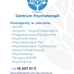 Specjalistyczne Centrum Psychoterapii i Leczenia - Zakres Usług Centrum Psychoterapii Nowy Targ Kilińskiego 1