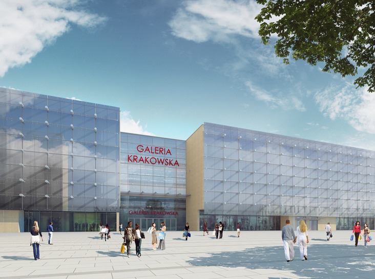 Projekt fasady Galerii Krakowdkiej