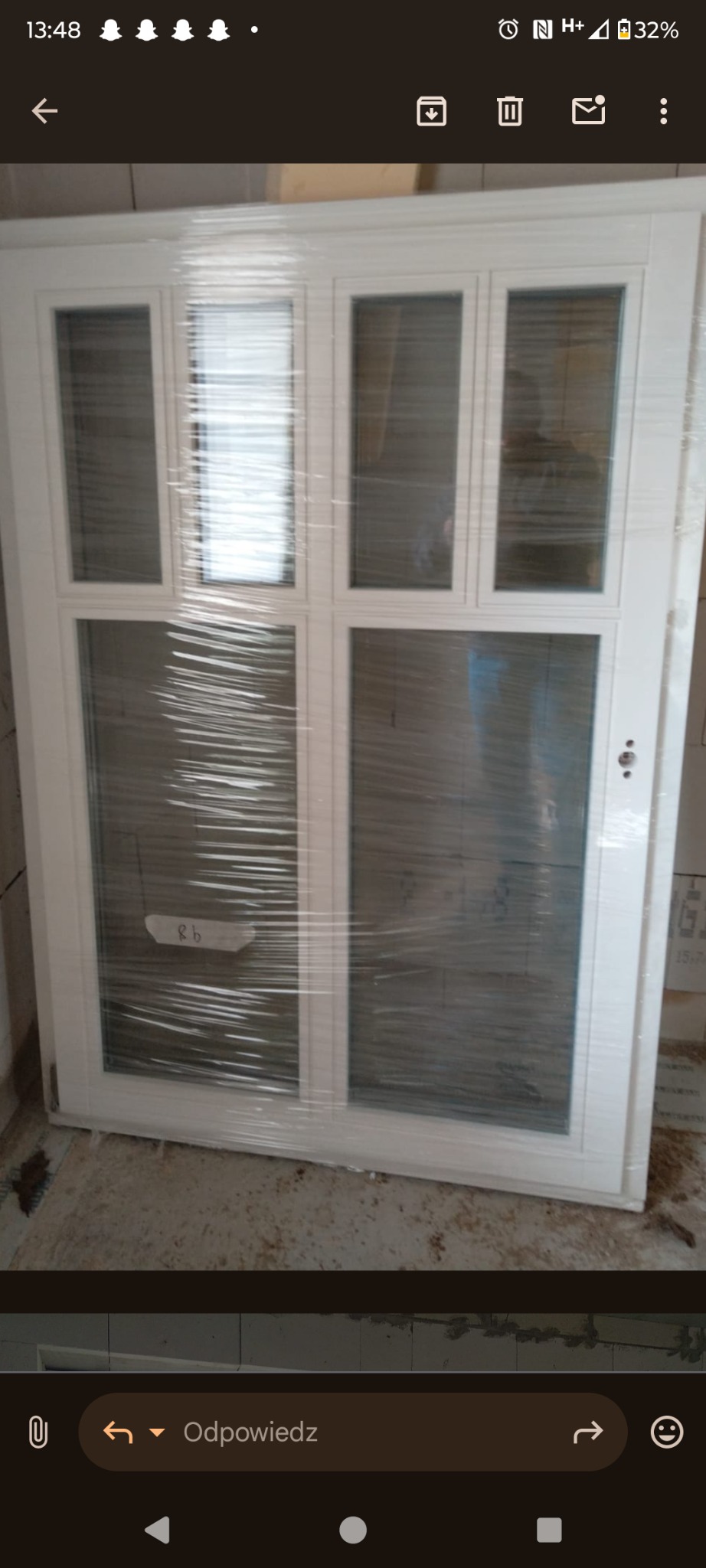 Okno czekające na montaż u naszego klienta