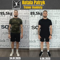 Przemiana Łukasza, przygotowanie do testów sprawnościowych, udało się je zdać na 5! Przy okazji poprawiając znacznie wygląd sylwetki bardzo dobrze wykonana praca! 