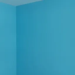 Świeżo pomalowane na turkusowo ściany w rogu pokoju, widoczne puszki instalacyjne w ścianie oraz fragment ościeżnicy.