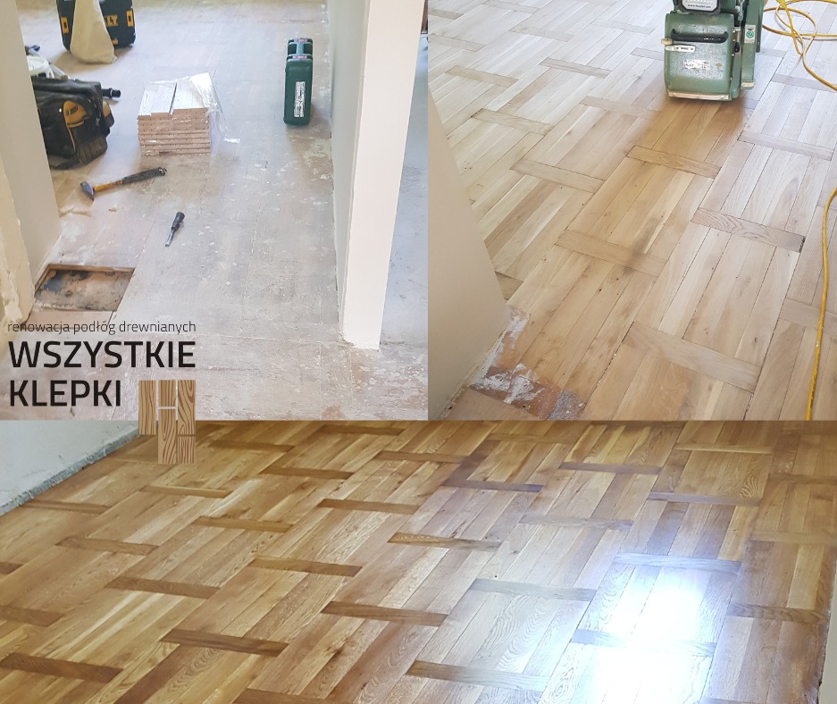 Naprawa + cyklinowanie + olej - Dąb