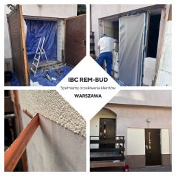IBC REM-BUD - Wymiana dwóch drzwi, murowanie ściany, tynkowanie barankiem.