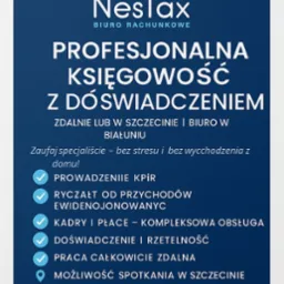 Profesjonalna księgowość z doświadczeniem od NesTax Biuro Rachunkowe. Prowadzenie KPiR, ryczałt od przychodów, kadry i płace. Praca zdalna, spotkania w Szczecinie.