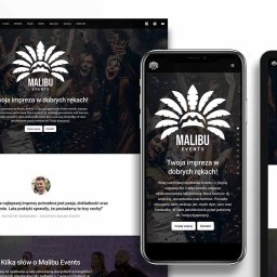 Kreowanie marki Malibu Events wraz ze stroną internetową.