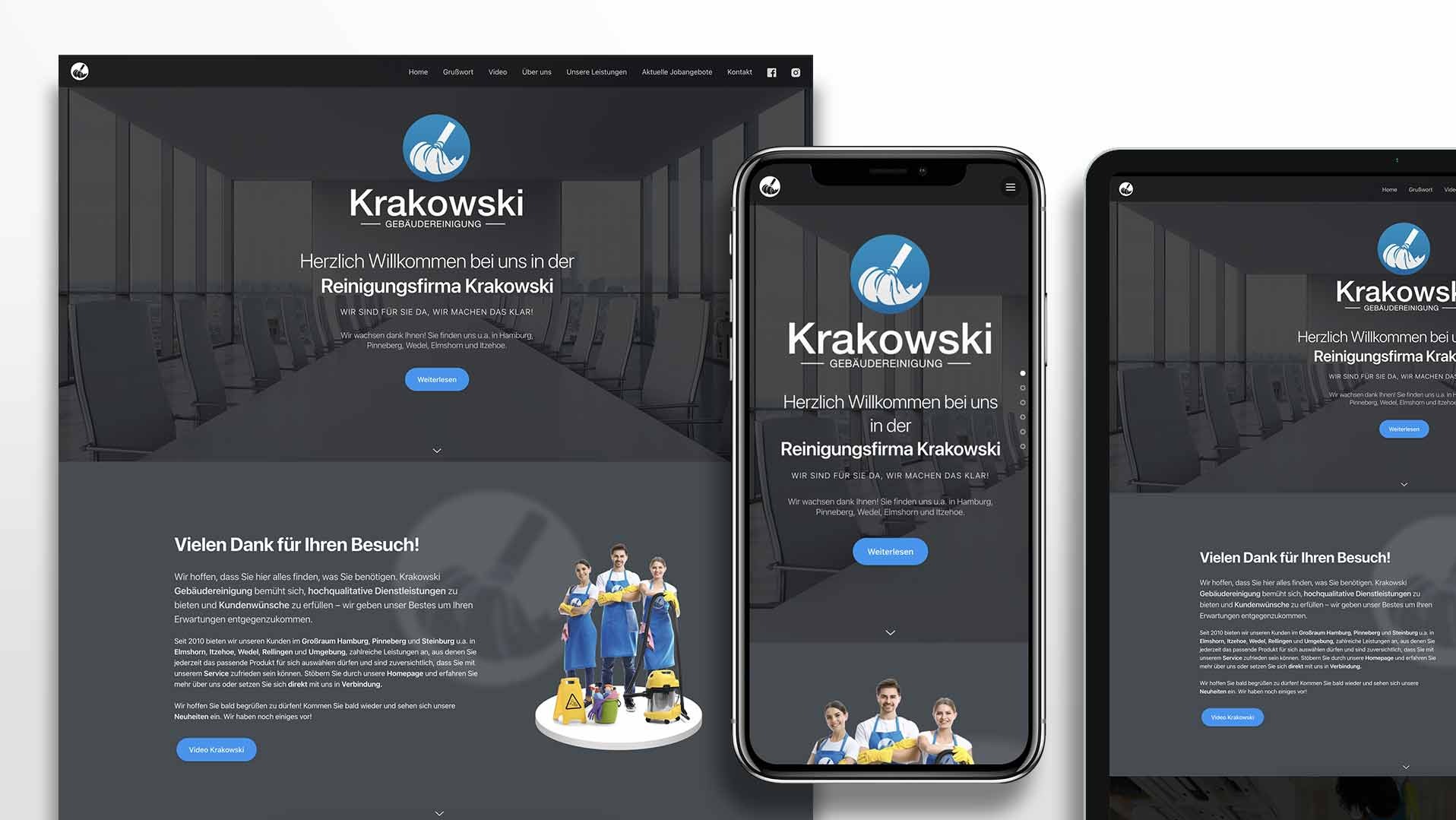 Kreowanie marki Krakowski wraz ze stroną internetową.