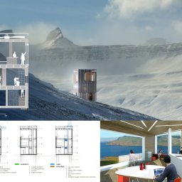 KORNEL KŁOS STUDIO QOS - projekt konkursowy schroniska na Islandii