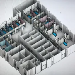 Projekt zabudowy sal szpital oddział chirurgii dziecięcej w Arabii Saudyjskiej.