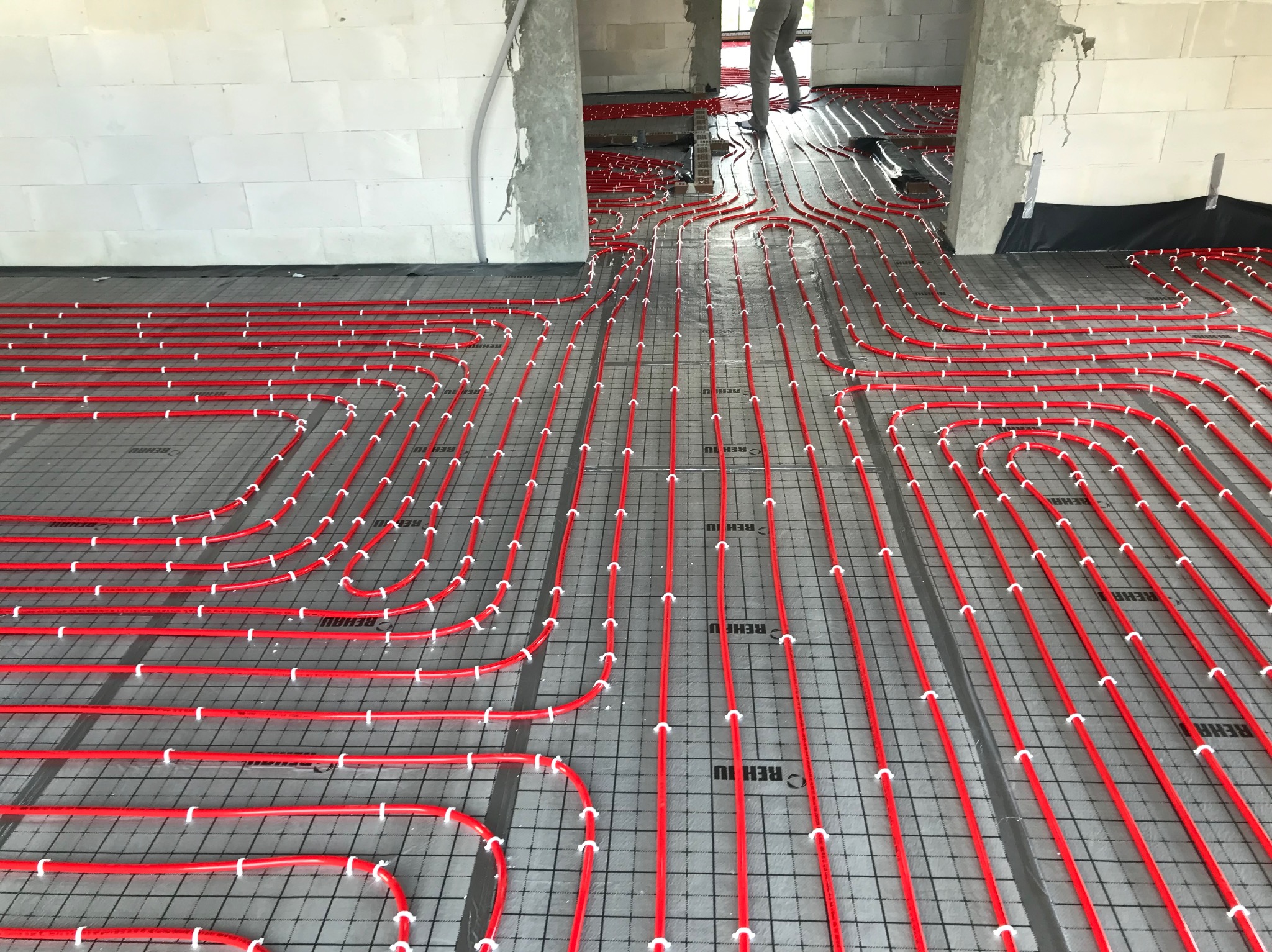 Ogrzewanie podłogowe.