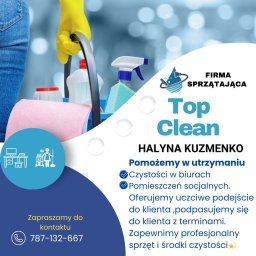 TopClean Halyna Kuzmenko - Sprzątanie Biur Wieczorem Marki