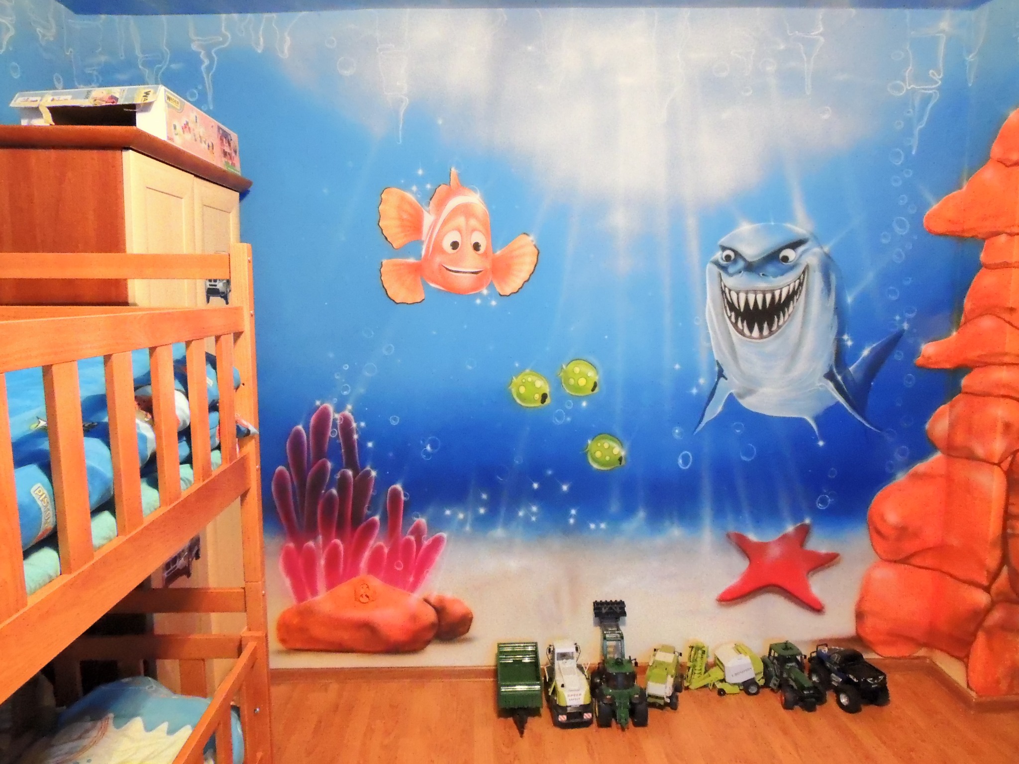 Mural, pokój dziecięcy, ocean