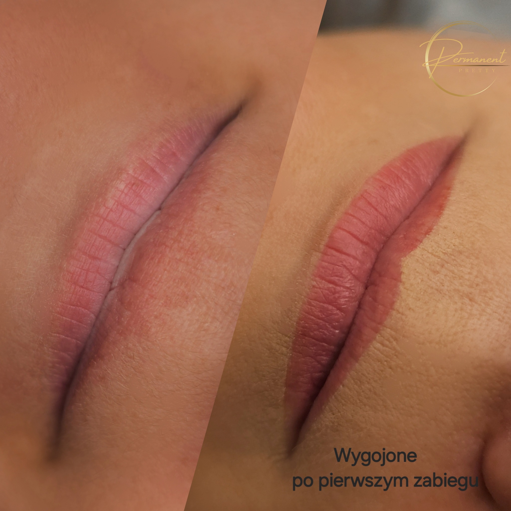 Wygojony makijaż permanentny ust