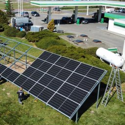 Instalacja gruntowa na stacji BP.