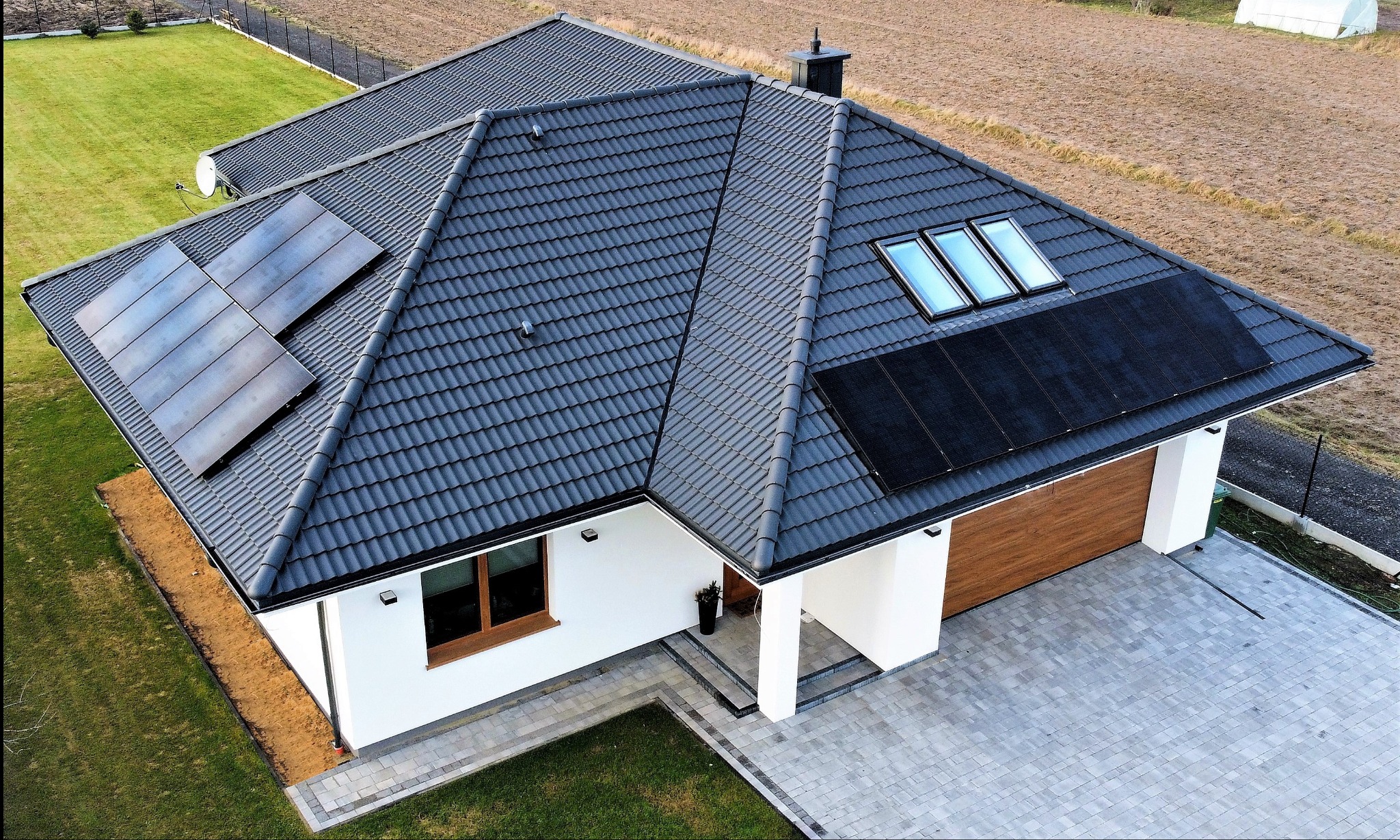 przykładowa realizacja na budynku jednorodzinnym