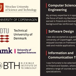 Bartosz Ziółkowski - strony internetowe, SEO, grafika - Wykształcenie