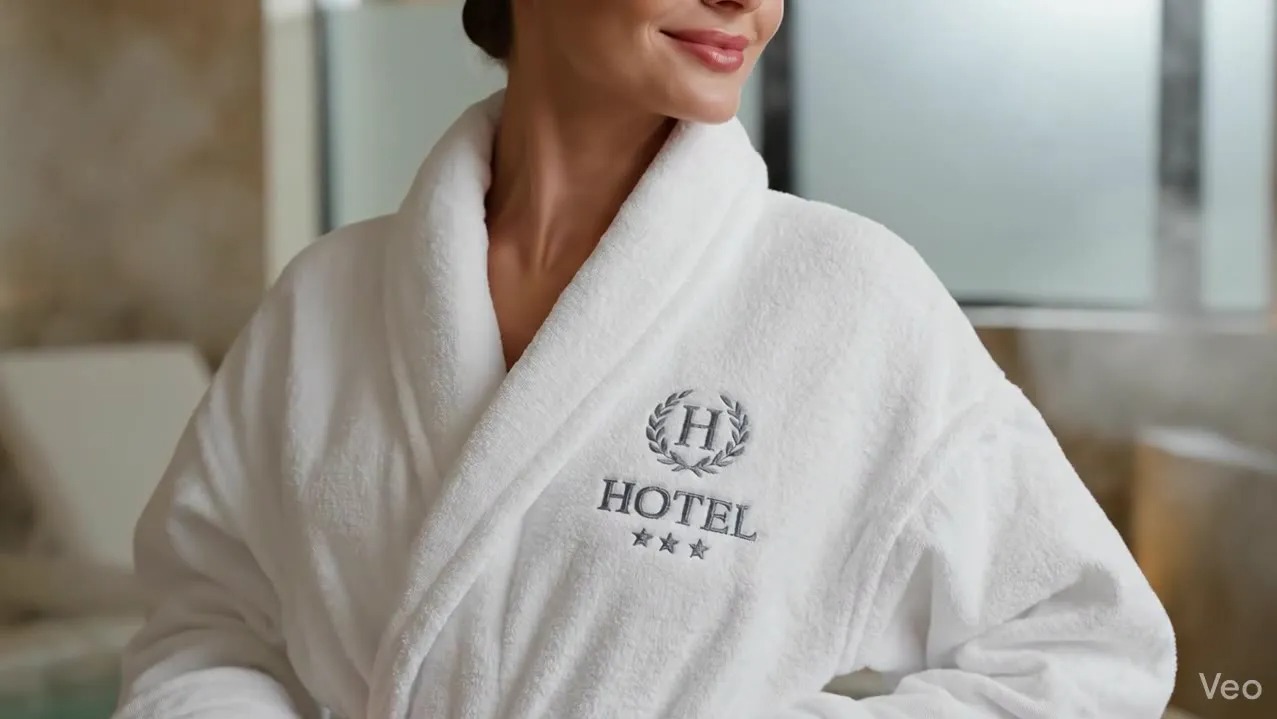 Szlafroki Hotelowe z haftem - usługi haftu