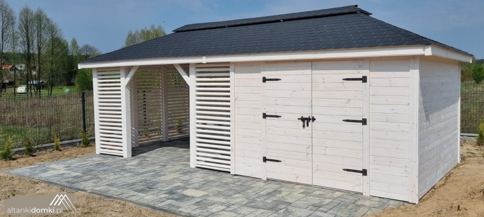 Domek narzędziowy z altaną Klaudiusz 2w1 3x6m