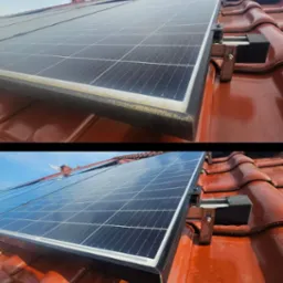 Mycie paneli fotowoltaicznych - efekt przed i po