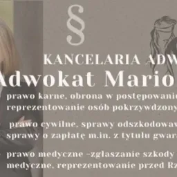Kancelaria Adwokacka Adwokat Mariola Uberman: prawo karne, cywilne, medyczne. Kontakt: www.adwokatuberman.pl, Al. Jana Pawła II 25a/314, Stalowa Wola. Oferteo Najlepsi 2025.