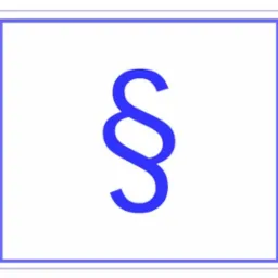 Niebieski paragraf w niebieskiej ramce na białym tle.