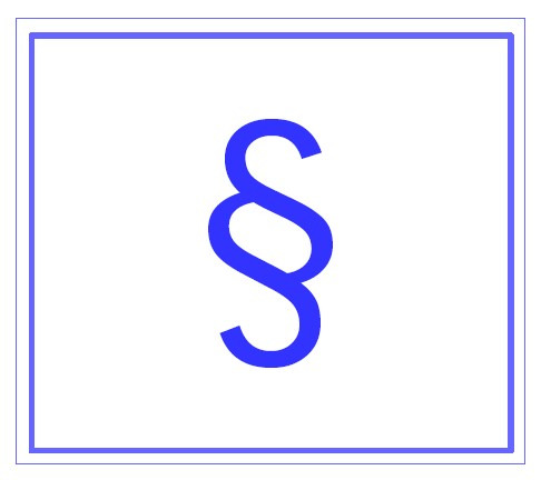 Niebieski paragraf w niebieskiej ramce na białym tle.