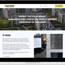 Strona firmy zajmującej się kompleksową naprawą i renowacją dachów płaskich 🏡.
