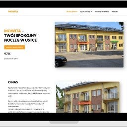 Strona nowo otwartego obiektu noclegowego MOWITA w Ustce – z opisami pokoi, galerią, cennikiem i atrakcjami w okolicy 🏖️.