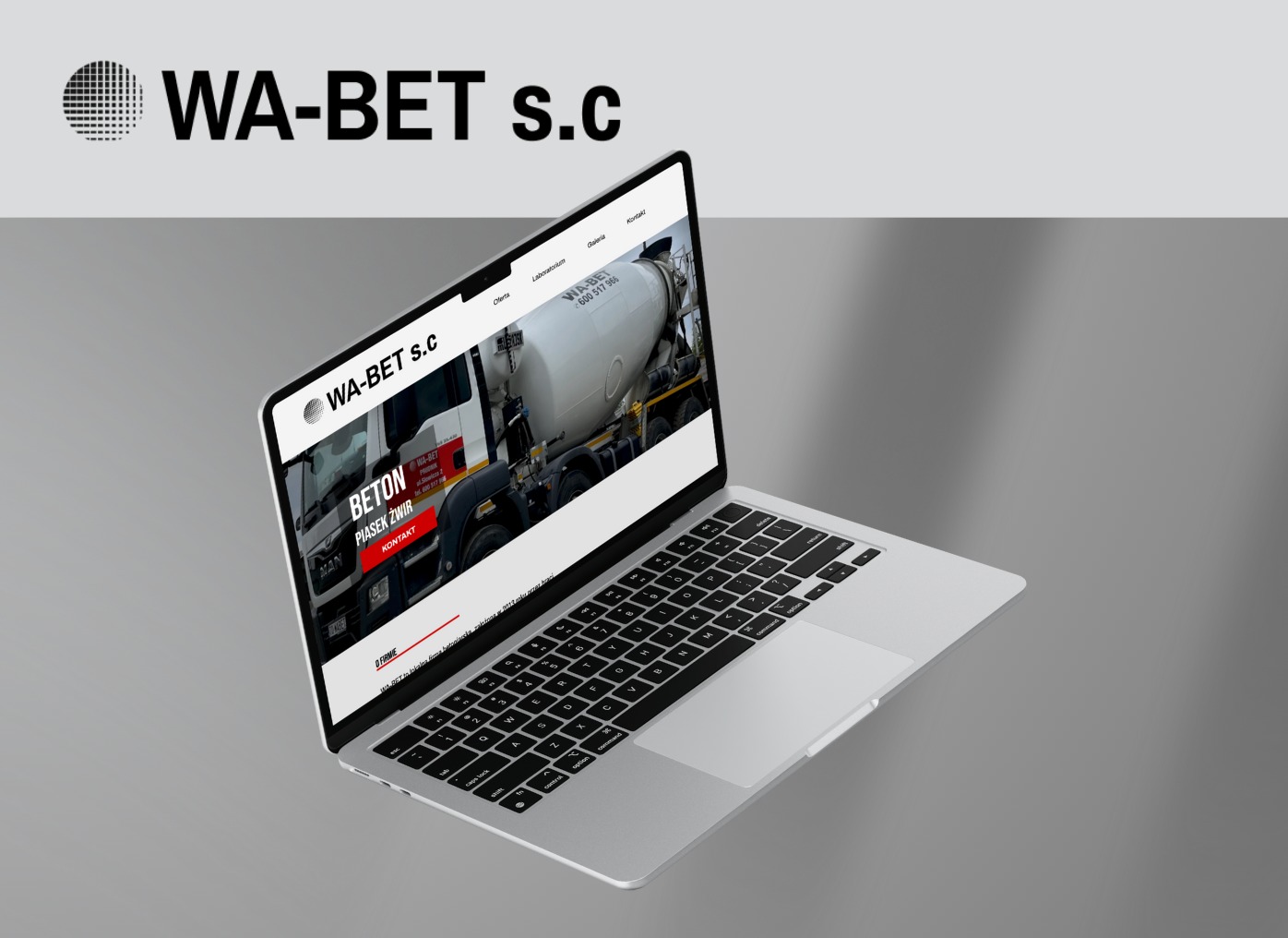 Strona internetowa betoniarni