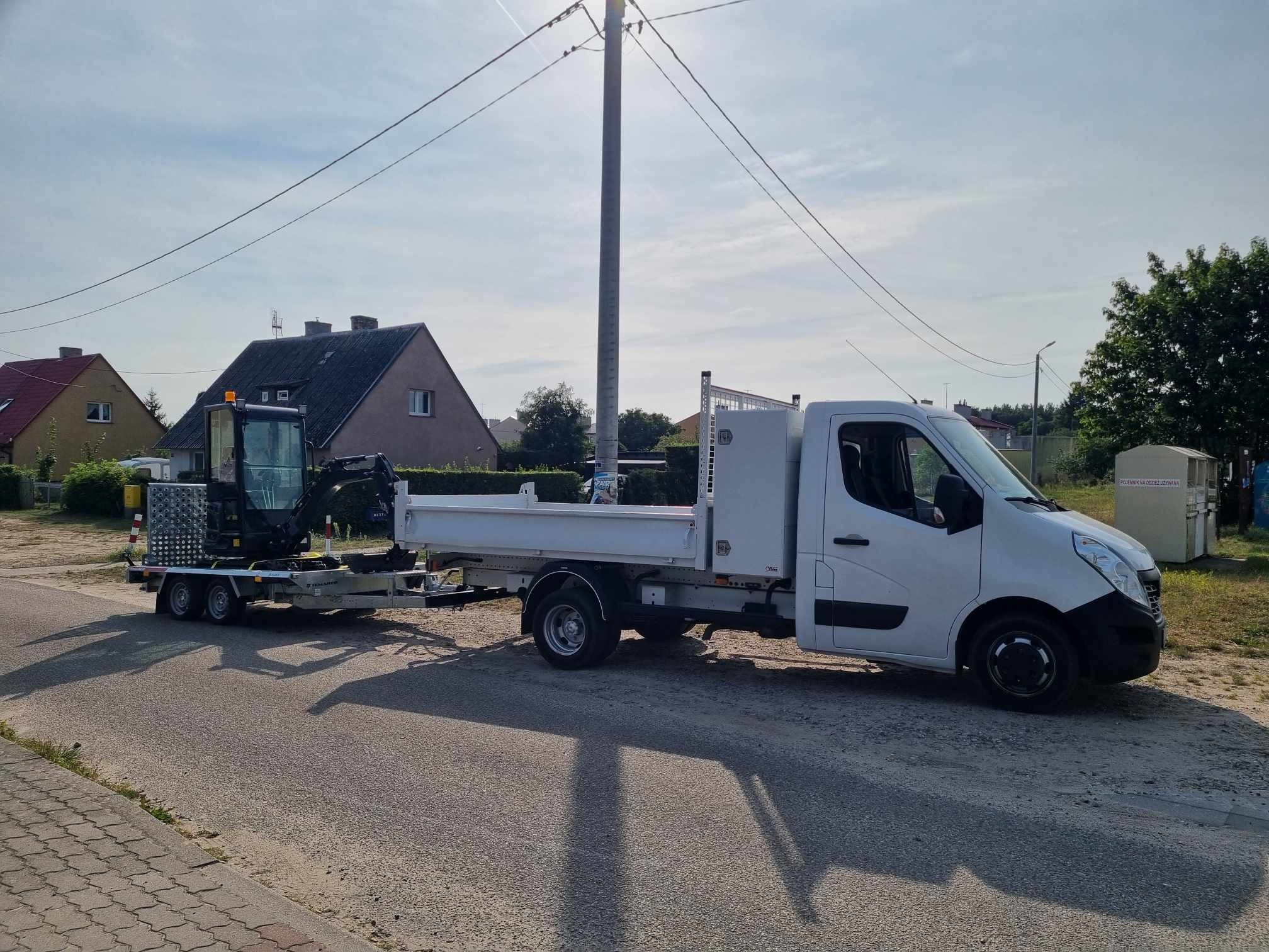 Zestaw minikoparki wraz z wywrotką 3,5t